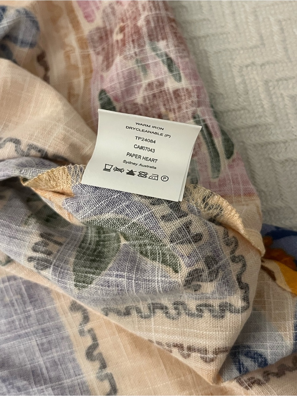 Paper Heart Linen-Blend Floral Stamp Dress - Picture 9 of 12